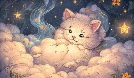 Die kleine Wolkenkatze und der Schlafwind