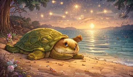 Die kleine Schildkröte und die wandernde Müdigkeit